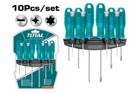 Total . 10 piece screwdriver set
