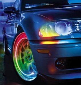 Offer four pieces with a luminous coil for the car and motorcycle